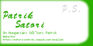 patrik satori business card